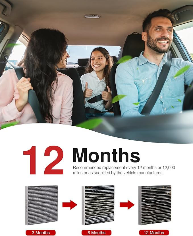 Puroma Cabin Air Filter with Activated Carbon, Replacement - Image 6