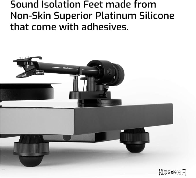 Hudson Hi-Fi Speaker Isolation Feet – Adhesive Silicone Anti-Vibration Pads - Image 4