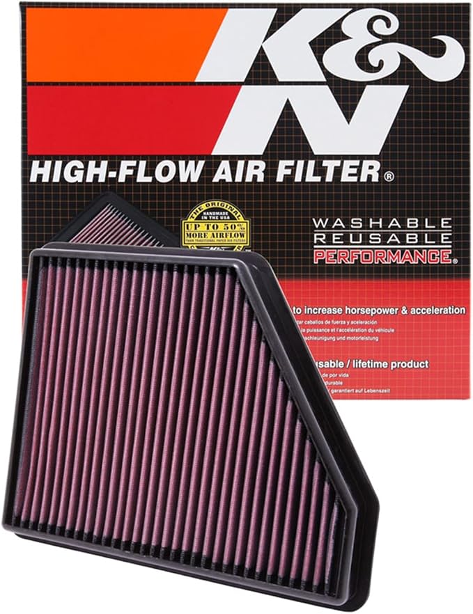 K&N High-Flow Original Lifetime Engine Air Filter: Increase Power: Premium by KNEngineeringInc