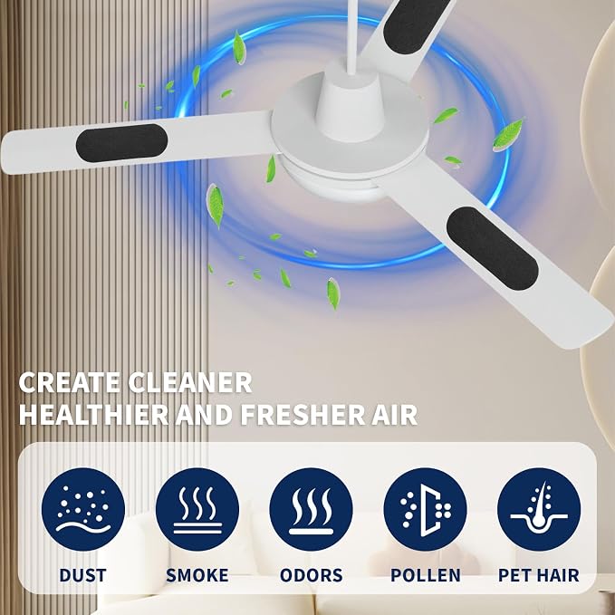 10 Pack Ceiling Fan Filters for Blades, Air Fan Filters for Ceiling Fan Blades - Image 2
