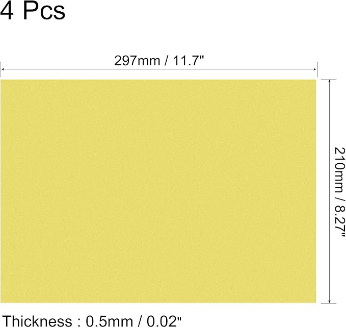uxcell 4Pcs A4 Gel Light Lighting Filter Overlay Transparent Color Correction - Image 2