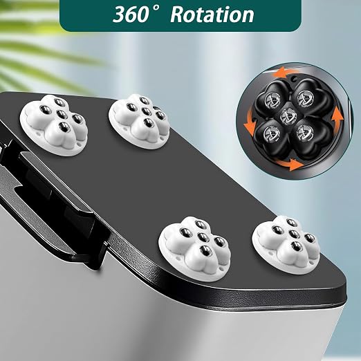 Self Adhesive Caster Wheels, 360° Swivel Stainless Steel Rollers, Low Profile - Image 5