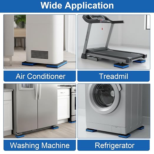 8 PCS Anti Vibration Pads for Washing Machine-4'' X 4'' X 7/8'' | Sound - Image 7