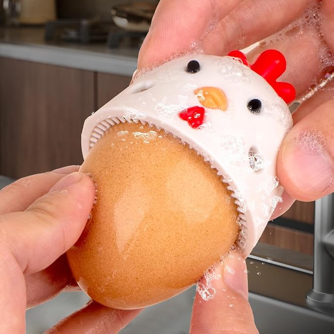 2PCS Egg Cleaner, Egg Washer for Fresh Eggs, Silicone Chicken Coop Accessories - Image 5