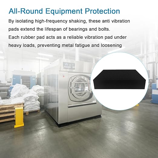 4 Pack 100×100×20mm Thick Anti Vibration Pads and Rubber Pad Combo, Heavy Duty - Image 5