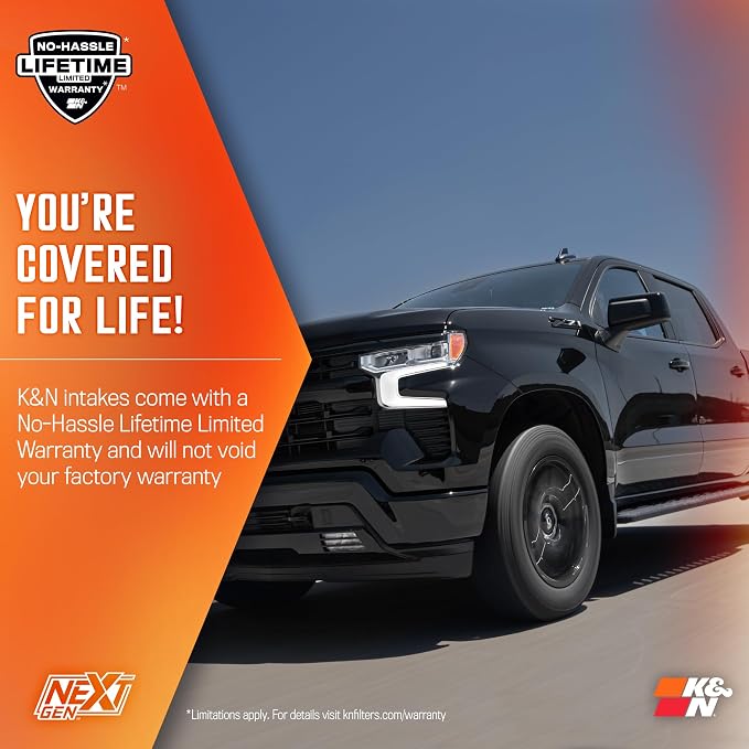 K&N NextGen Cold Air Intake System: High-Flow Cotton Filter: Compatible - Image 10