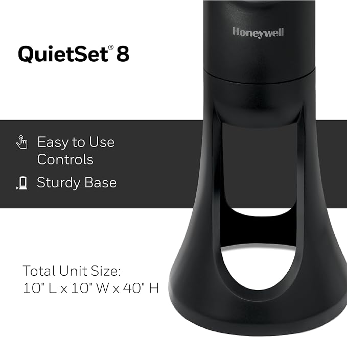 Honeywell QuietSet Whole Room Tower Fan, Oscillating Tower Fan - Image 4