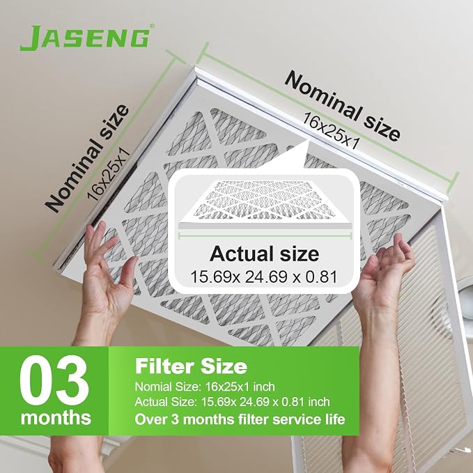 Furnace Filters 16x25x1 MERV 8, MPR 600, 4 Pack Air Filter - Image 2
