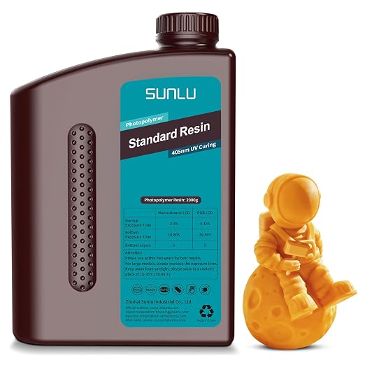 SUNLU 3D Printer Resin 2kg, Fast Curing Standard 3D Resin by SUNLU