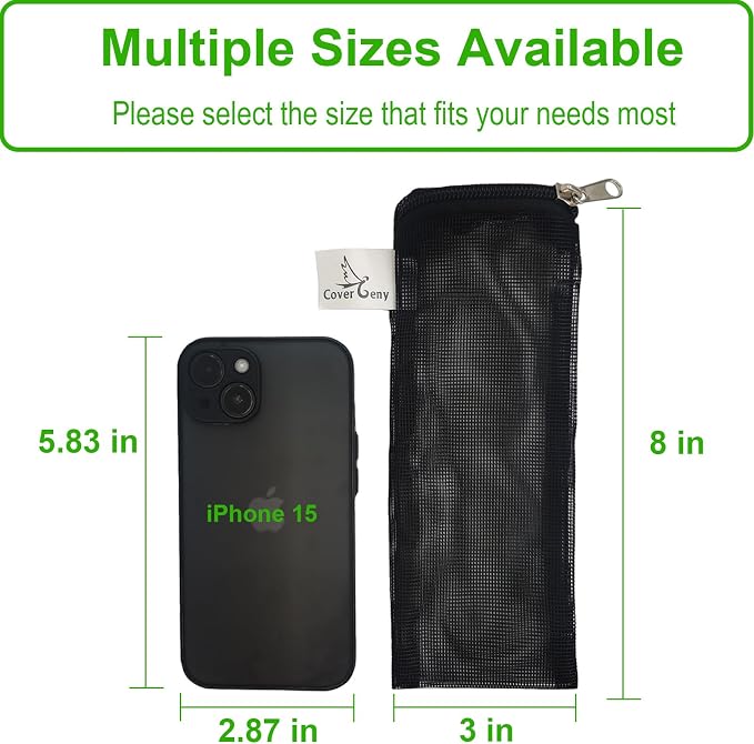 10 Pcs 3" x 8" Aquarium Filter Media Bags, Fish Tank Media Mesh Filter Net Bags - Image 3