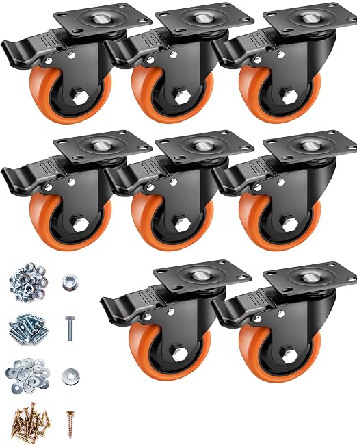 Casters, Top Plate Swivel Wheels, Locking Casters by ATrustedCasterWheelsBrand