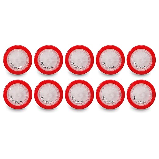 RC Membrane Syringe Filter 25mm Diameter 0.45um Pore Size Syringe Lab Filter by AMTAST