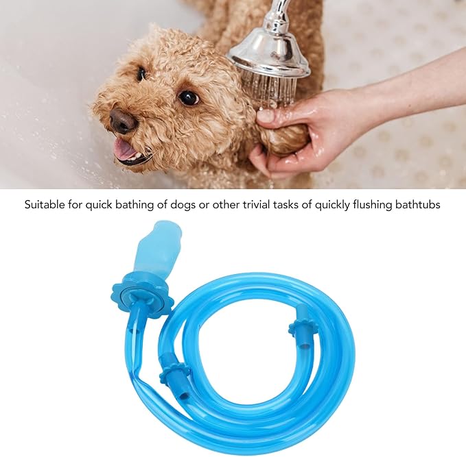 Diydeg Dog Shower Attachment Hose, Slip On Pet Sprayer No Tools Handheld Dog Bathing Grooming Shower Head Portable Sink Hose Faucet Sprayer Shampoo for Pet Baths, Seniors RV