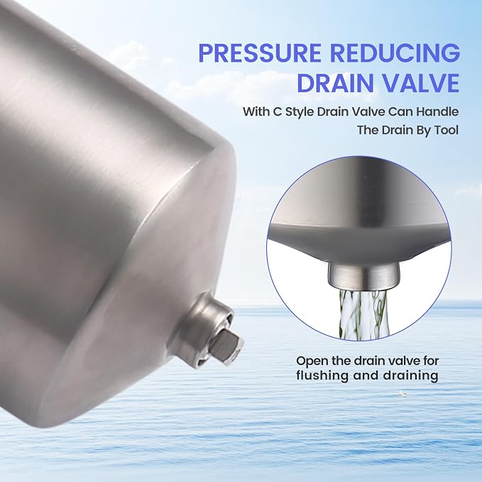 Amwater NSF/ANSI 42 Certification Big+ Stainless Steel Filter Housing - Image 5
