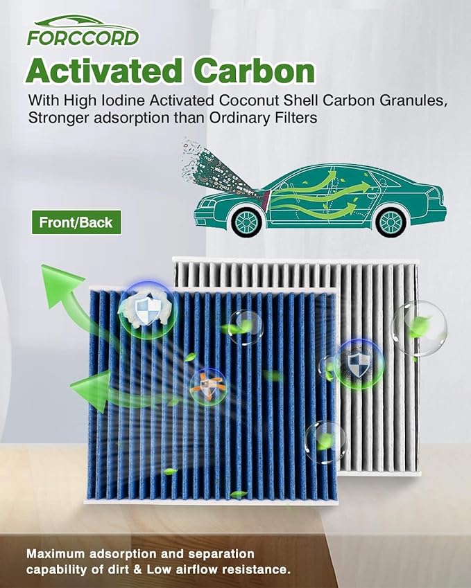 2-PACK Cabin Air Filter Fits for Ford Mustang 2023 2022 2021 2020 2019 2018 - Image 4