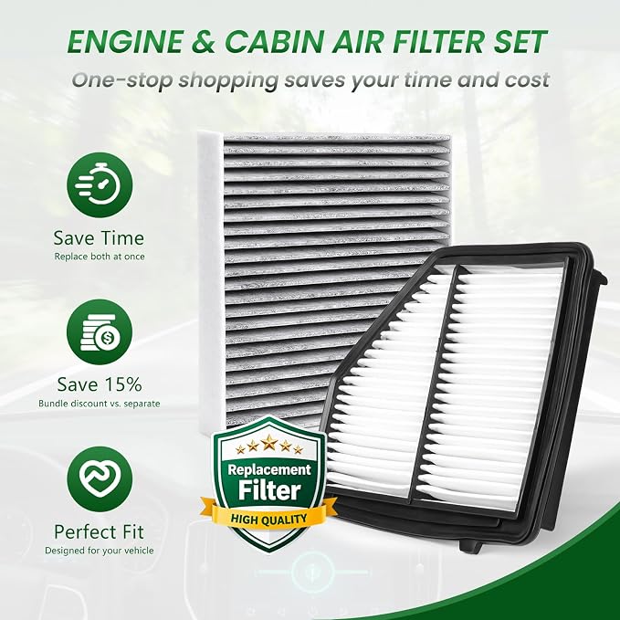 Engine Cabin Air Filter kit for HONDA HR-V 2016, HONDA HR-V 2018-2022, Replace - Image 3