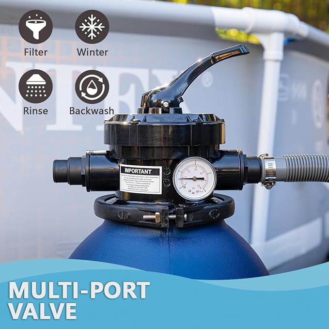 XtremepowerUS High-Flo Sand Filter Pump System 13" Filter Tank 10, 000 Gal - Image 5