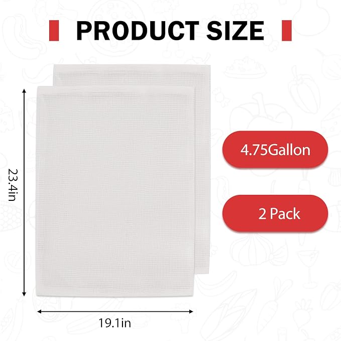CAELUM 4.75 Gallon Capacity Fruit and Wine Press Filter Bag - Image 2