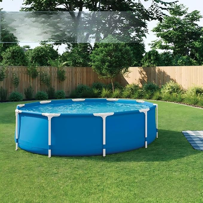 10ft x 30in Round Metal Frame Above Ground Pool, W/Filter Pump and Cover | - Image 3
