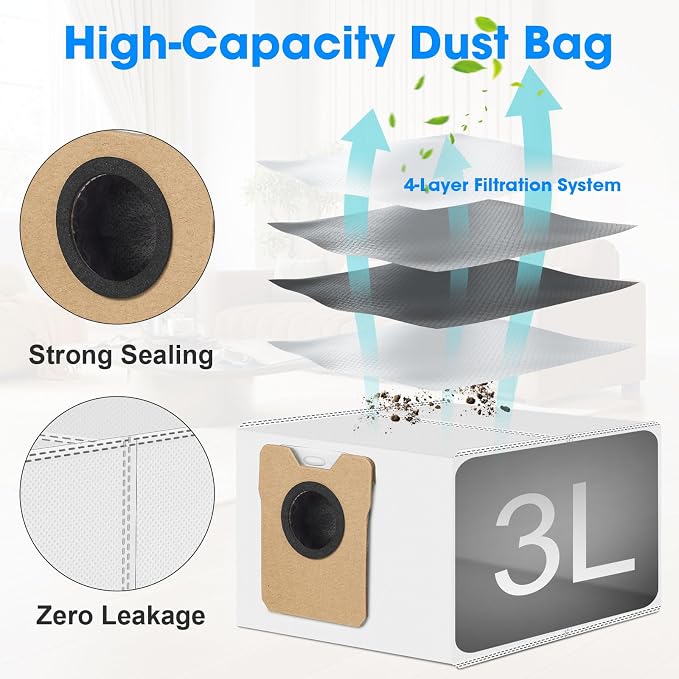 25PCS C20 Replacement Parts for eufy Omni C20 Vacuum Cleaner Includes Main Brush - Image 3
