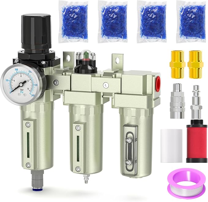 Industrial Grade 3-Stage Air Drying System, 1/2" NPT by BOGERDACK