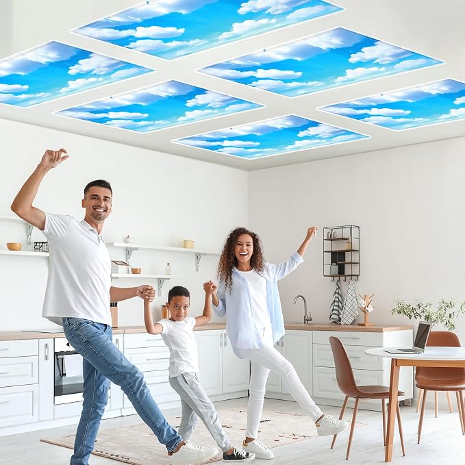 QOUBAI 6PCS Fluorescent Light Covers, 4x2 Feet Magnetic Light Cover Fluorescent - Image 6