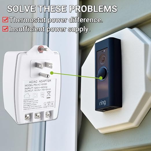 16.5V 1810mA Plug in Thermostat and Doorbell Transformer 16.5 Volt Transformer - Image 4