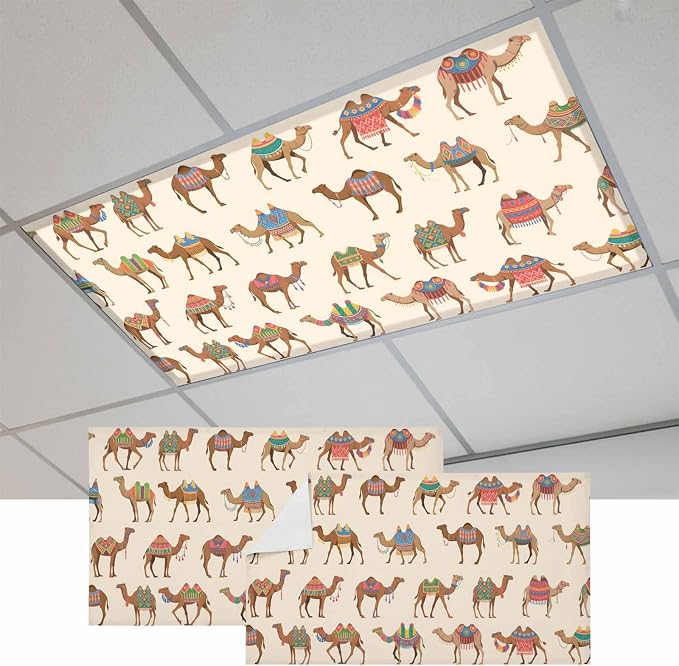 Fluorescent Light Covers for Ceiling Lights Desert Camel Magnetic Light Filters by Home+L6