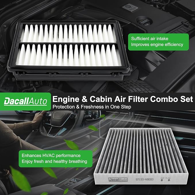 Engine & Cabin Air Filter Set for Hyundai Santa, Sorento; Replace 28113-L1000 - Image 6