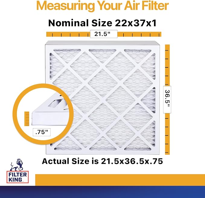 Filter King 22x37x1 Air Filter | 4-PACK | MERV 13 HVAC Pleated A/C Furnace - Image 2