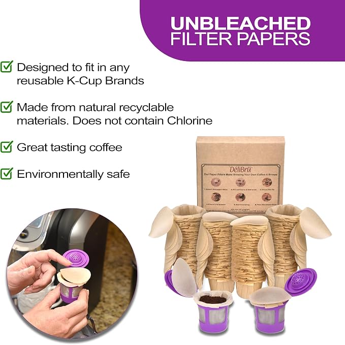 Delibru Unbleached K Cup Filters - Image 2