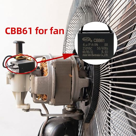 CBB61 Capacitor 4uf 250V AC Ceiling Fan 2 Wire 50/60Hz - Image 4