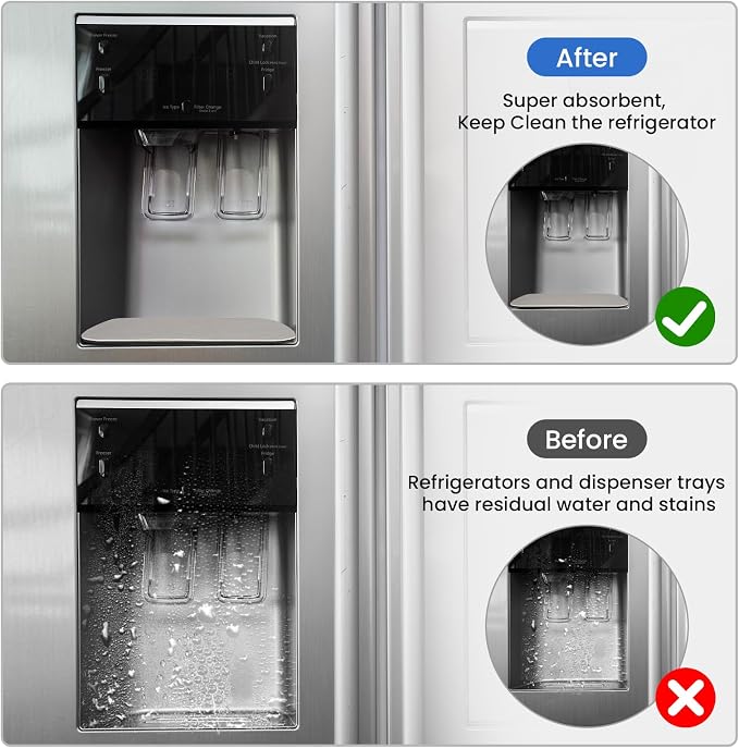 GLACIER FRESH Cuttable Refrigerator Drip Catcher, Water Absorbent Fridge Water - Image 4