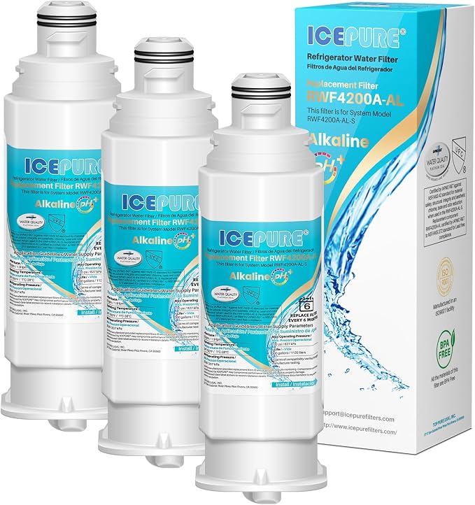 ICEPURE Alkaline DA97-17376B Refrigerator Water Filter Replacement by ICEPURE
