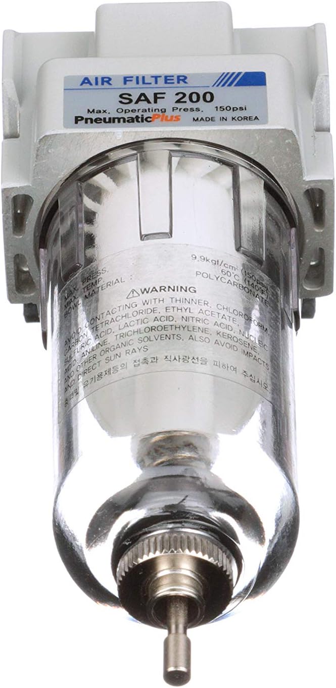 PneumaticPlus SAF200-N02B Miniature Compressed Air Particulate Filter 1/4" NPT - Image 5