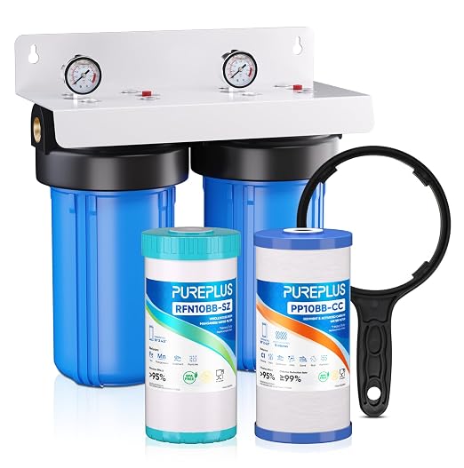 PUREPLUS 2-Stage Whole House Water Filtration System, Heavy Metals, PP Sediment by PUREPLUS