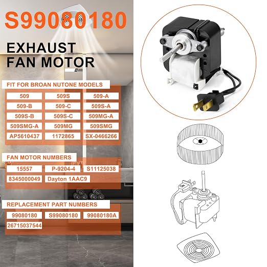 Hiorucet S99080180 Exhaust Fan Motor - Image 3