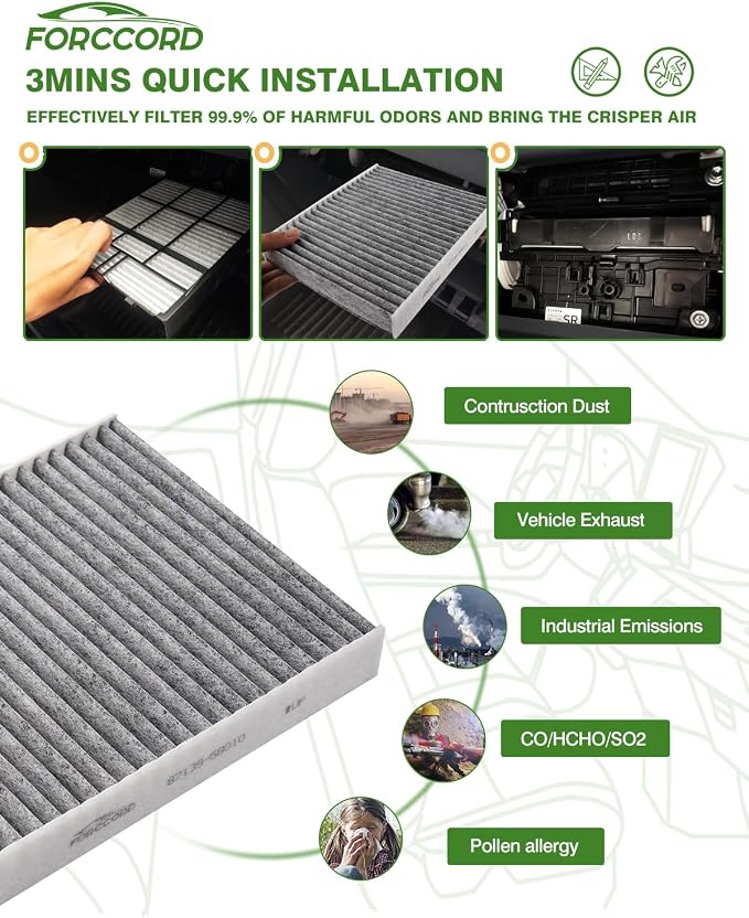 1 HEPA Pack Cabin Air Filter and 1 Pack Engine Air Filter fit - Image 5