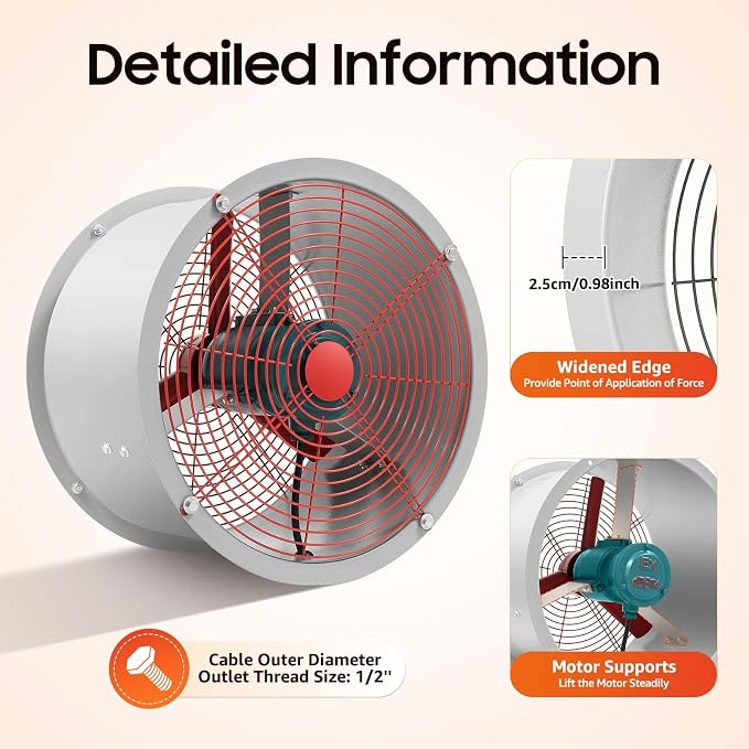 Explosion Proof Exhaust Fan 110V, Explosion Proof Fan Paint Booth Exhaust Fan - Image 6