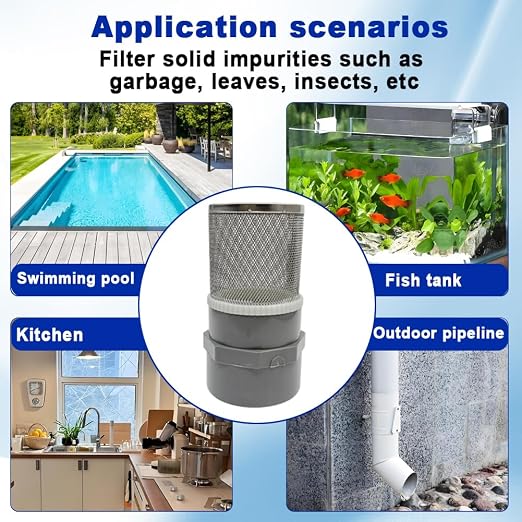 2" Stainless Steel Filter Cover Connected to 2 inch/DN50 Grey PVC Filter Water - Image 6