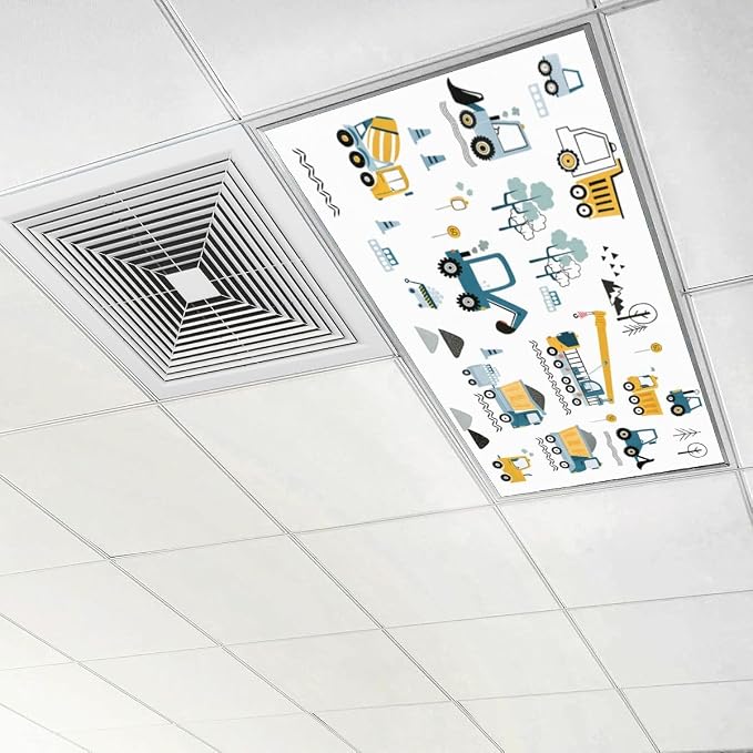 6 Pcs Fluorescent Light Covers for Ceiling Lights Construction Vehicles - Image 6