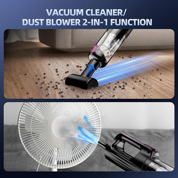 Cordless Handheld Vacuum Cleaner, 18000Pa 2 in 1 Car Vacuum Cleaner&Air Duster - Image 6