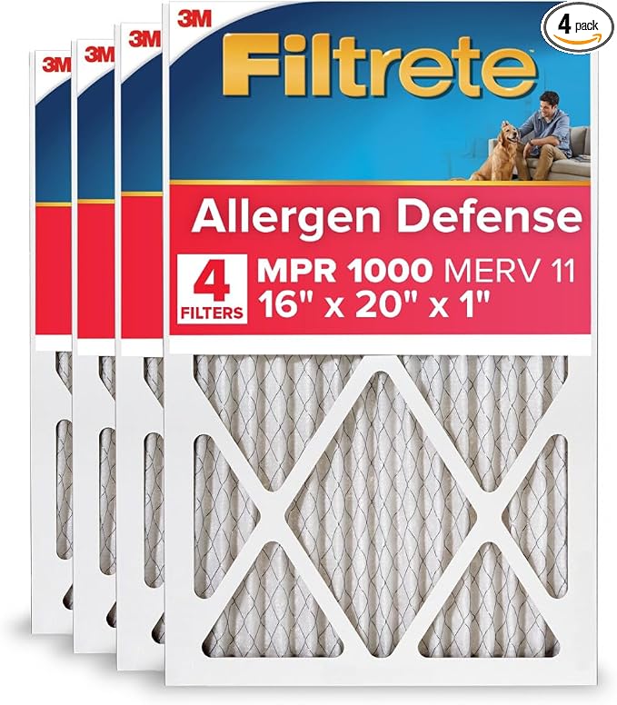 Filtrete 16x20x1 AC Furnace Air Filter, MERV 11, MPR 1000, Micro Allergen by Filtrete