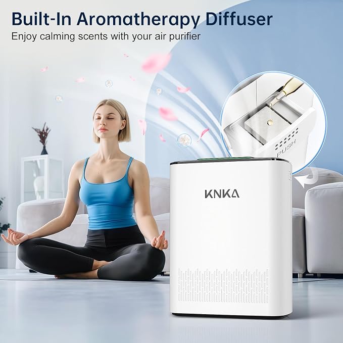 KNKA Air Purifier for Home Bedroom, True HEPA Air Cleaner - Image 9