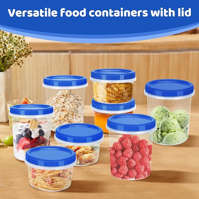 Food Storage Containers with Twist Top Lids, Ultra Thick Airtight Plastic - Image 6