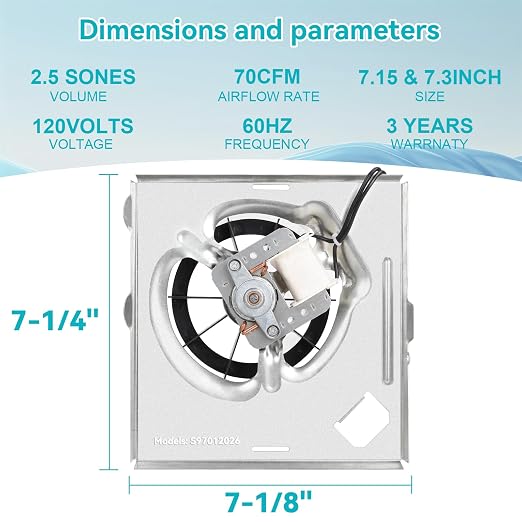 【Upgrade Pure Copper】 696N-R02 B Unit 70CFM Fan, Compatible - Image 6