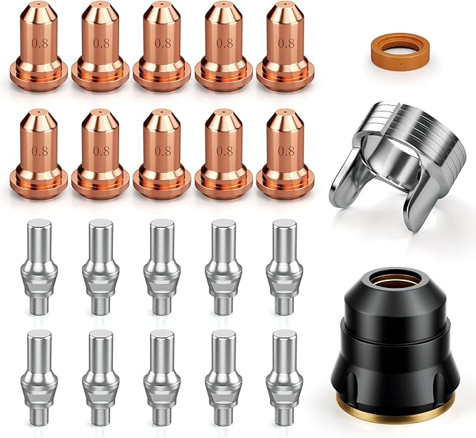 ARCCAPTAIN 23Pcs IPT60 Plasma Cutter Torch Consumables, .030" Plasma Cutter by ARCCAPTAIN