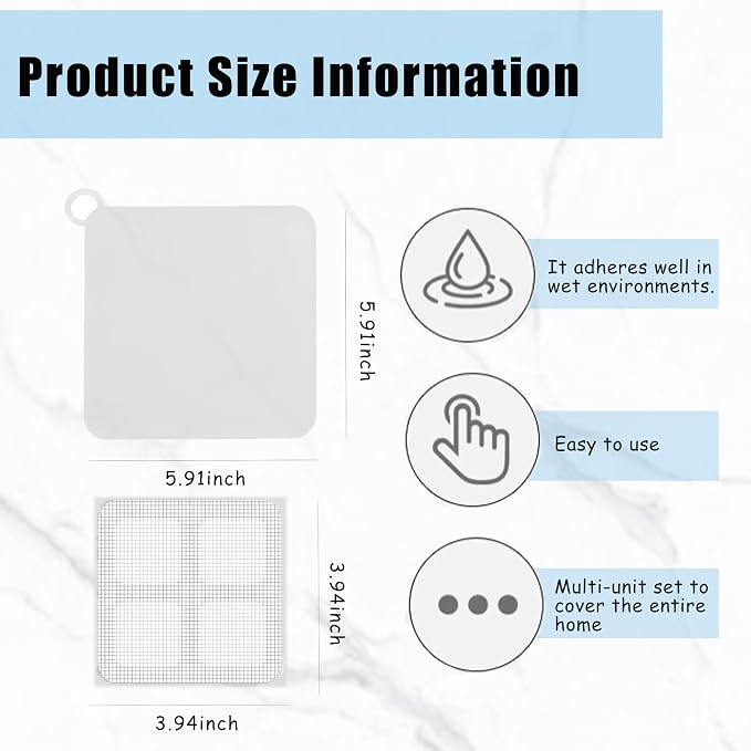 6 PCS Silicone Shower Drain Cover - Image 2