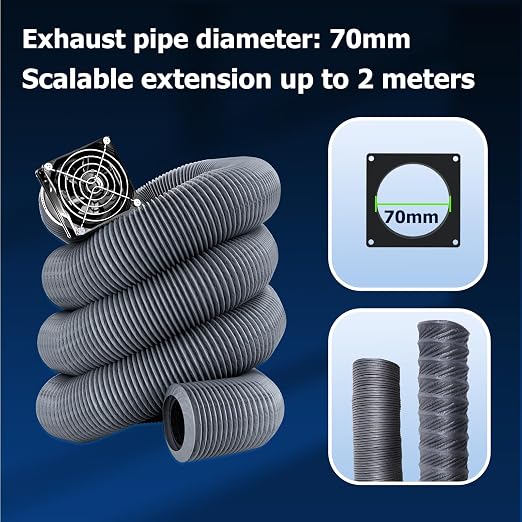 YOOPAI Fan Fume Extraction Kit for 3D Printer Enclosure, Exhaust Pipe - Image 4