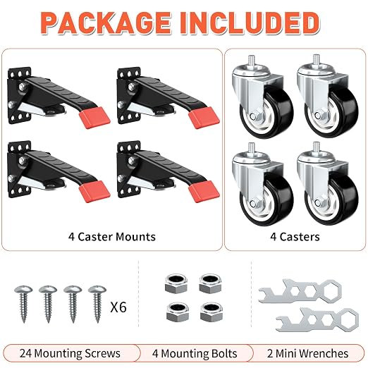 SPACEKEEPER Workbench Casters Kit 880 Lbs - Image 7